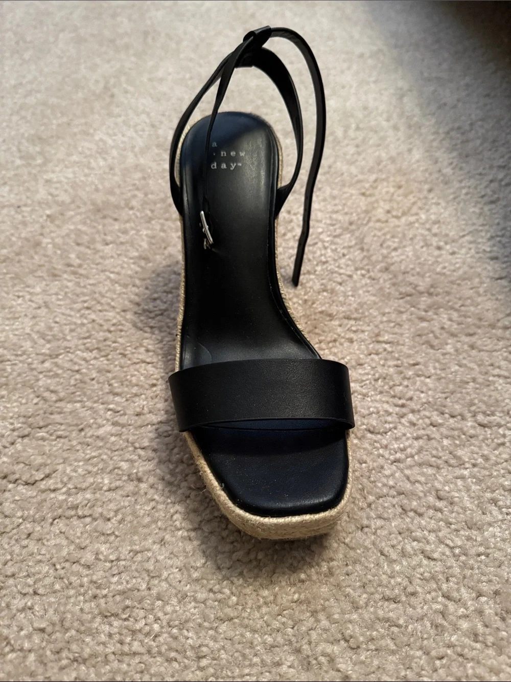 a new day Black Espadrille Wedge Sandals - Picture 4 of 7